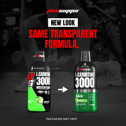 ProSupps L-Carnitine Liquid 3000, Stimulant-Free Liquid Shots for Men & Women - Clean Workout Drink for Energy, Performance & Muscle Recovery - No Sugar, No Carbs - 31 Servings, Berry