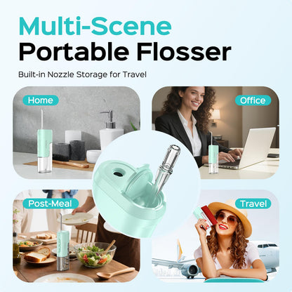 COSLUS T40 Mini Water Flosser for Travel, Portable Compact Design, Balck