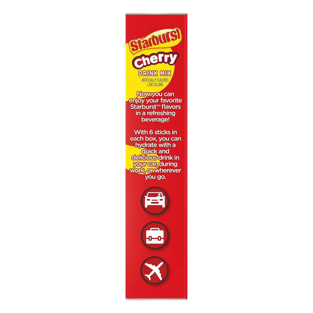 Starburst Cherry Singles To Go Sugar Free Drink Mix Packets - Pack of 6