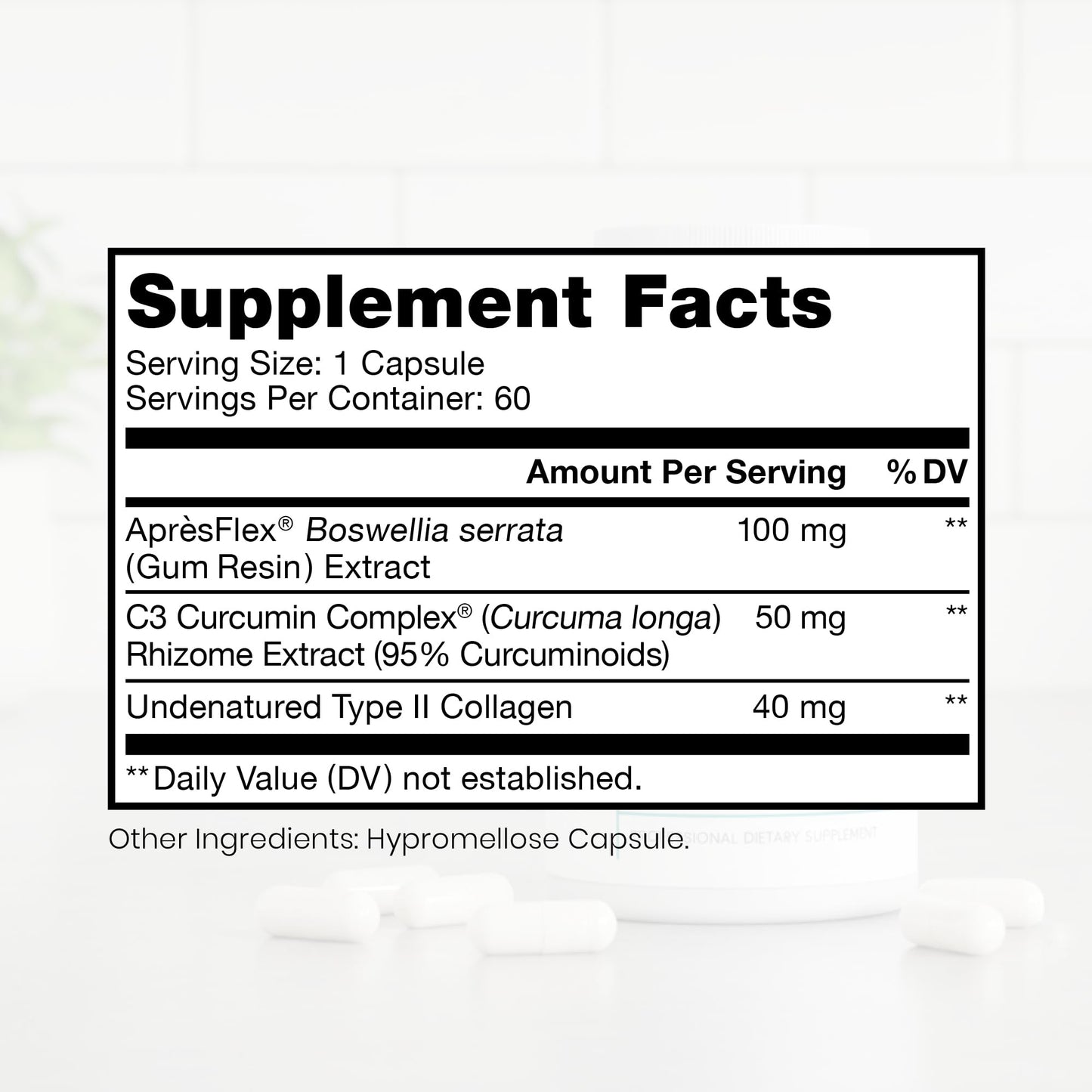 Pure Therapro Rx Boswellia, Curcumin, & Type II Collagen Joint Health Supplement | Made in the USA | Joint Care 30 Capsules, 1-Month Supply