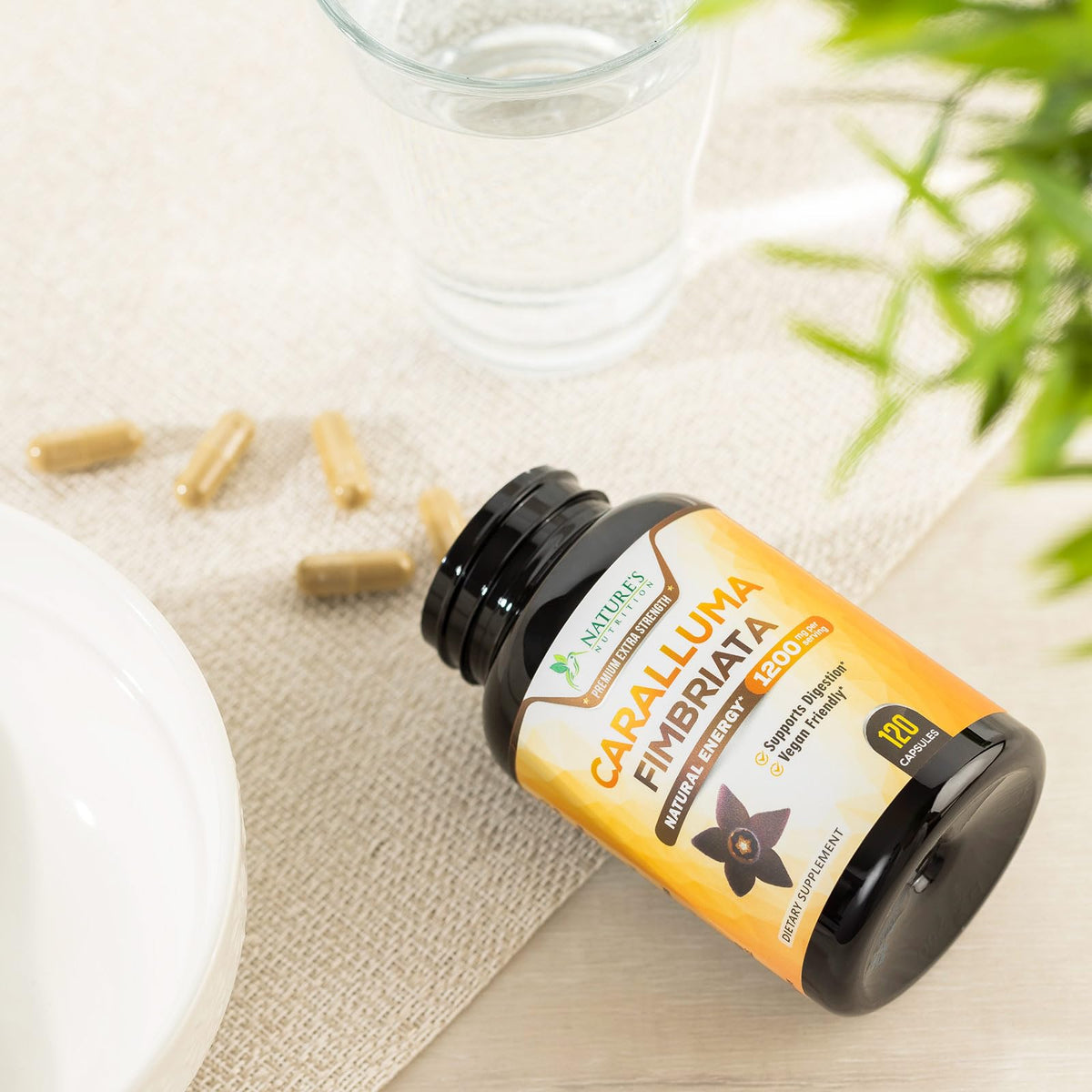 Pure Caralluma Fimbriata Extract Highly Concentrated 1200mg - Natural Endurance Support