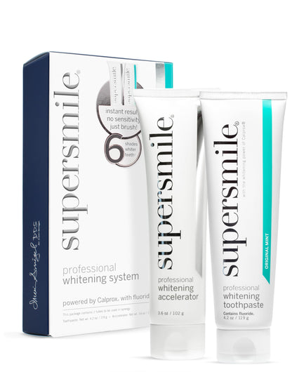 Supersmile Whitening System, Toothpaste + Accelerator, Original Mint