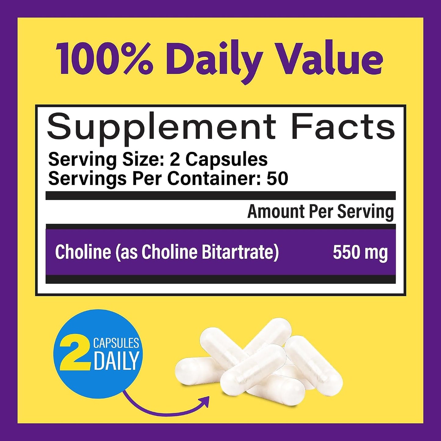 InnovixLabs Choline & Vitamin K2 Bundle Choline Bitartrate 550mg (100 Capsules) Full Spectrum Vitamin K2 (90 Softgels). Supports Memory, Mood, Brain Health & Boost Cognitive.*
