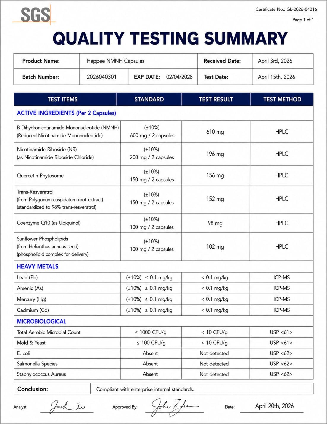 Happee Liposomal NMNH Supplement 1300mg (NMN Alternative) NAD+ | 120 Caps | 6-in-1 NAD+ Formula | Reduced Nicotinamide Mononucleotide (NMNH), Resveratrol, NR, CoQ10 | Cellular Energy & Healthy Aging