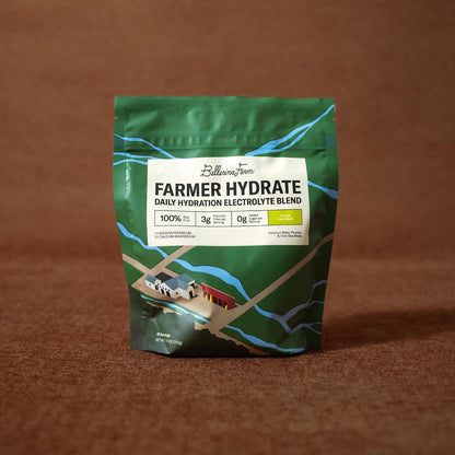 Ballerina Farm Farmer Hydrate Lemon Lime Basil Electrolytes Powder | Organic Coconut Water, Irish Sea Moss, French Sea Salt, No Added Sugar, Prebiotic Fiber, 25 Servings
