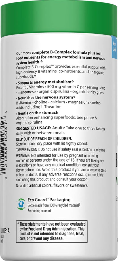 Rainbow Light - Complete B-Complex, 90 Count, Food Based, Energy Support