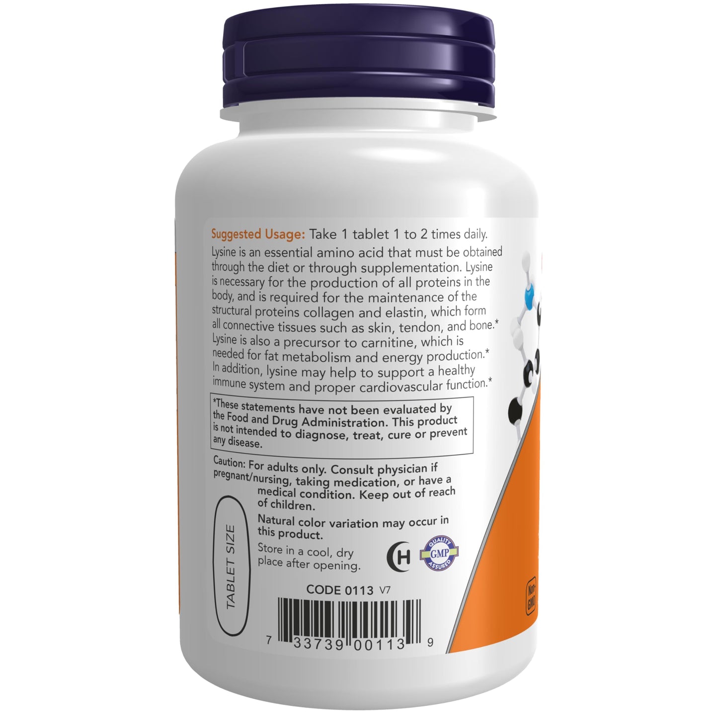NOW Foods Supplements, (L-Lysine Hydrochloride) 1,000 mg, Double Strength, Amino Acid, 100 Tablets