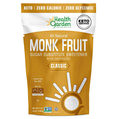 Health Garden Monk Fruit Sweetener, Golden Sugar Substitute - 2.5 lb