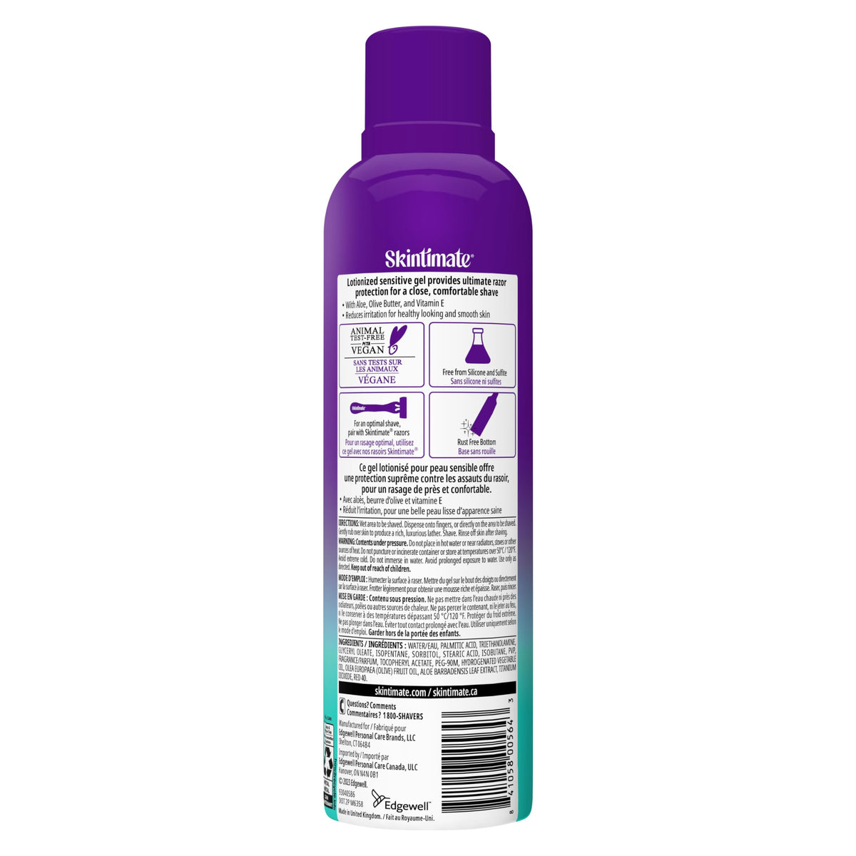 Skintimate Skin Therapy Sensitive Skin Moisturizing Shave Gel for Women with Vitamin E