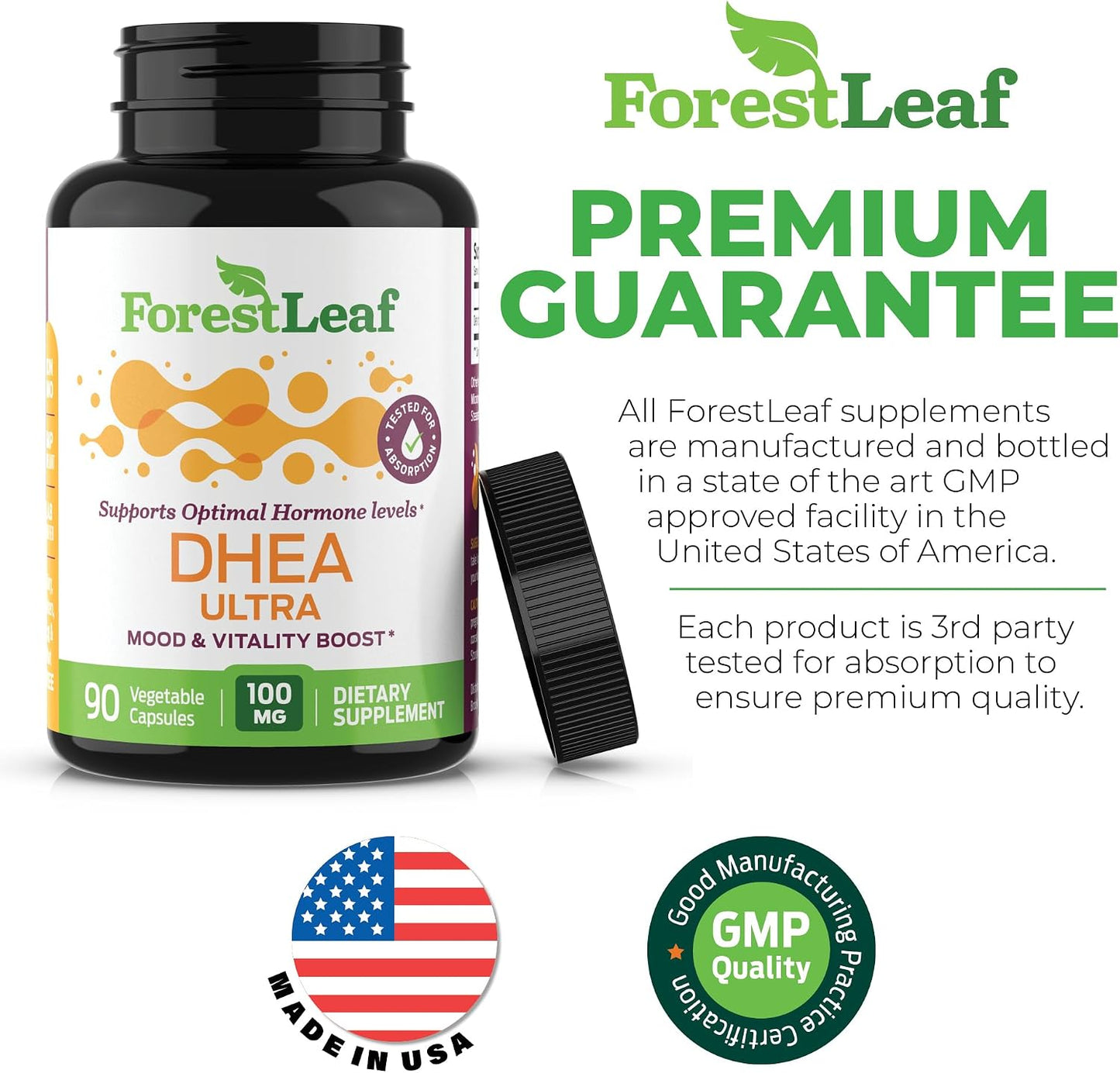 DHEA 100mg | DHEA Supplement for Women | DHEA Supplement for Men | Pure High Strength Micronized Dehydroepiandrosterone | Supports Energy, Hormone Balance, Anti-Aging, Mood | 90 Caps (3-Month Supply)