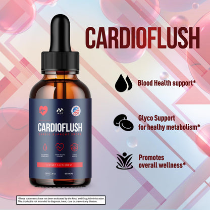 Cardio Flush Drops, Cardioflush Drops Premium Liquid Supplement 30 Servings
