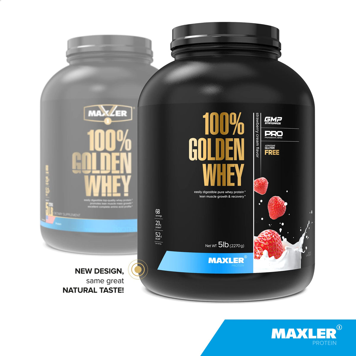 Maxler 100% Golden Whey Protein - 23g of Premium Whey Protein Powder per Serving