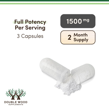 Magnesium Malate Capsules (420 Count) - 1,500mg Per Serving (Magnesium Bonded to Malic Acid), Third Party Tested, Vegan Friendly, Gluten Free by Double Wood Supplements