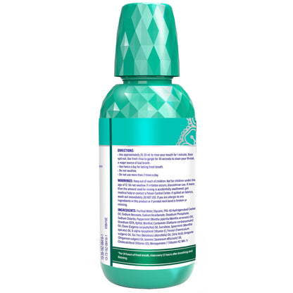 GuruNanda Fresh Breath Mouthwash – 12-Hour Fresh Breath & Helps Fight Bad Breath – ADA Accepted, Alcohol & Fluoride-Free Oral Rinse, Wild Mint - 16 oz, Pack of 2