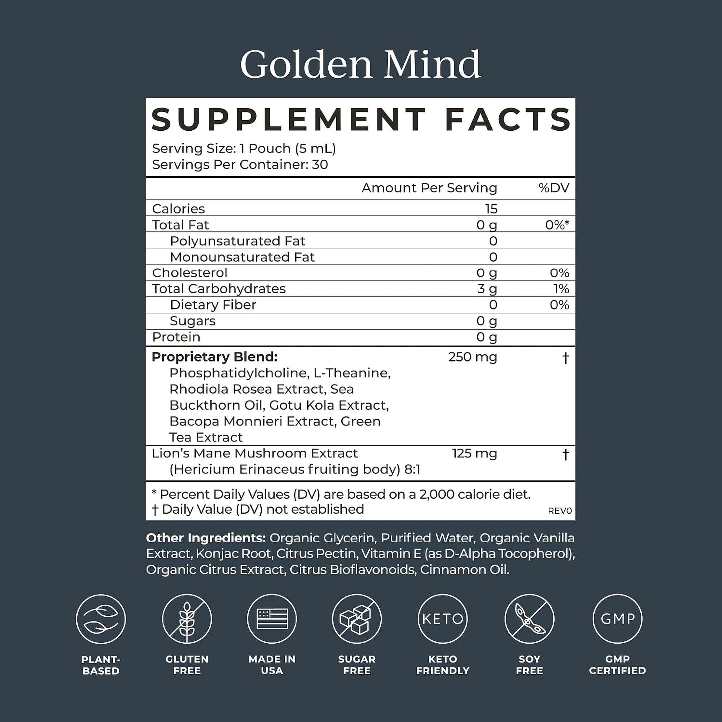 CYMBIOTIKA Golden Mind Nootropic for Focus, Memory & Clarity