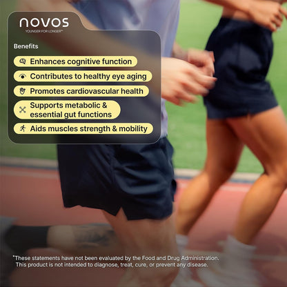 Novos Boost + Vital Cellular Vitality Stack – NMN Capsules & Nutritional Chews for Cellular Energy, Brain, Heart & Gut Support | Longevity Supplement Duo