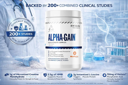 Legal Limit Labs Alpha Gain- Clean Athlete Complex- creatine, HMB, L-Leucine, and Phosphatidic Acid - Lean Muscle 30 Servings