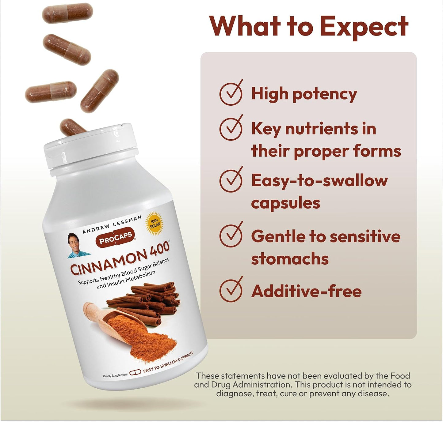 ANDREW LESSMAN ProCaps Cinnamon 400 mg 60 Capsules