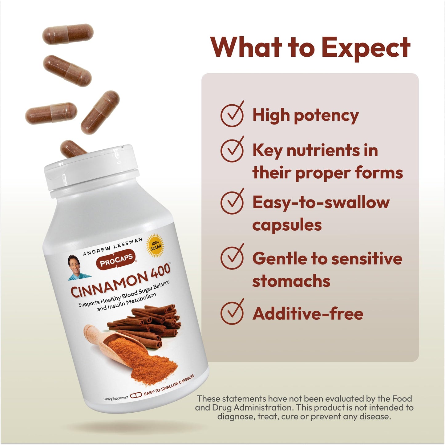 ANDREW LESSMAN ProCaps Cinnamon 400 mg 60 Capsules