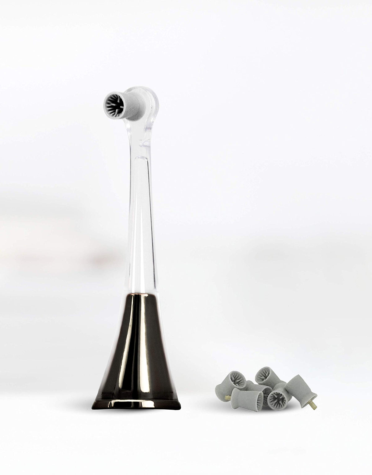 Supersmile Zina45 Replacement Polishing Head, Silver, Professional Tooth Polisher with Silicone Prophy Cup, Fits Zina45 Sonic Toothbrush, Enamel Safe