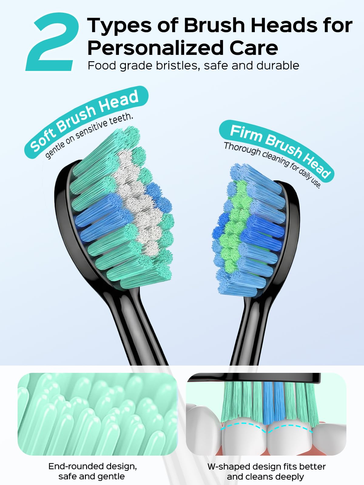 COSLUS C40 Sonic Electric Toothbrush for Adults & Family, Black, 1PC