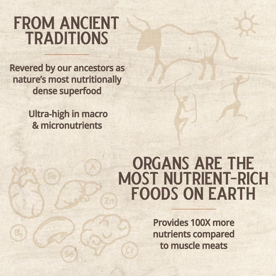 Bovine Organ Complex 3000mg per Serving (30 Servings) | Pancreas, Liver, Spleen, Kidney, Heart (600 Mg per Organ per Capsule) Grass Fed