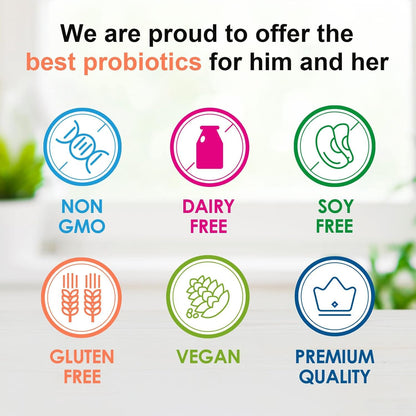 CANLIST Probiotics 120 Billion CFUs 18 Strains, 3 Prebiotics & Digestive Enzymes for Men Women,Digestive & Immune Support,Shelf Stable Non-GMO 60 Capsules