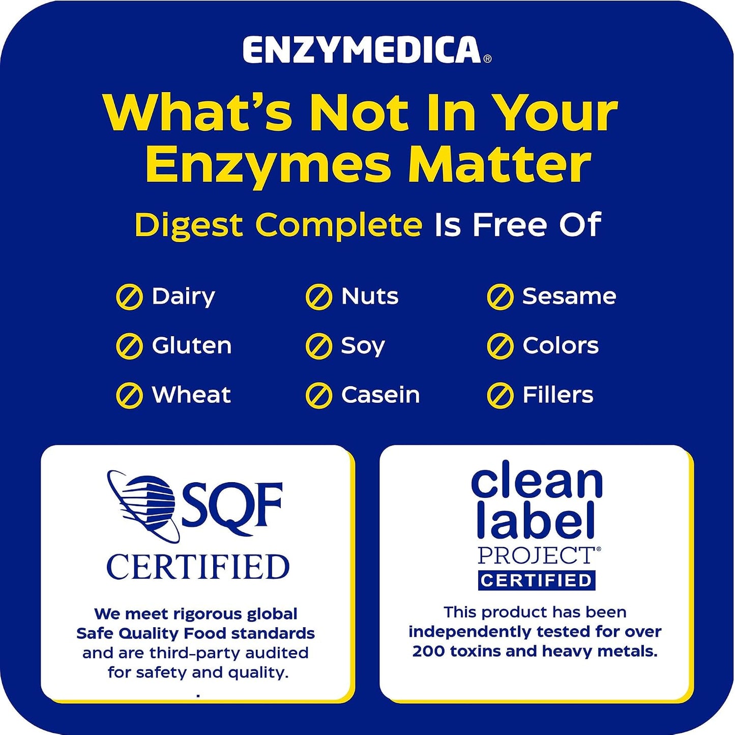 Enzymedica Digest Complete - Helps Gas & Bloating - 90 Caps