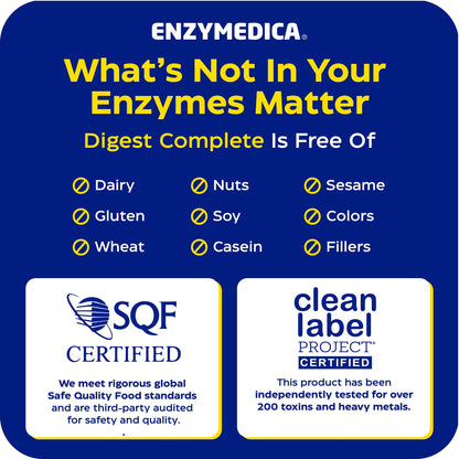 Enzymedica Digest Complete - Helps Gas & Bloating - 90 Caps