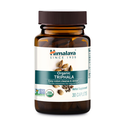 Himalaya USDA Organic Triphala Capsules, Colon Cleanse, 688 mg, 60 Caplets