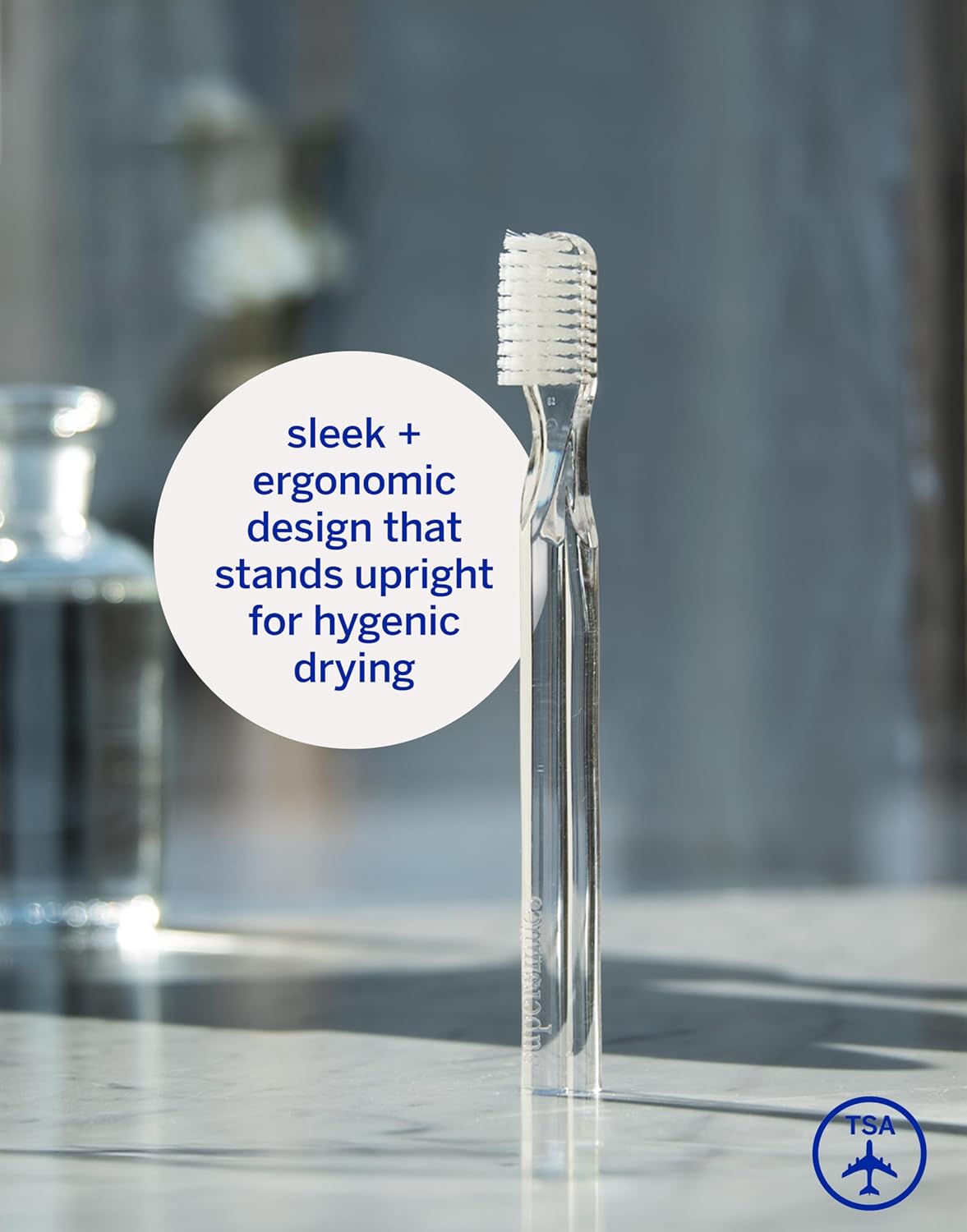 Supersmile New Generation 45° Toothbrush, Clear, Soft Dupont® Bristles