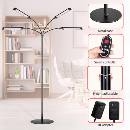 Dexnump Red Light Therapy for Face, 324 LEDs Red Light Therapy Lamp Height Free Adjustment Infrared