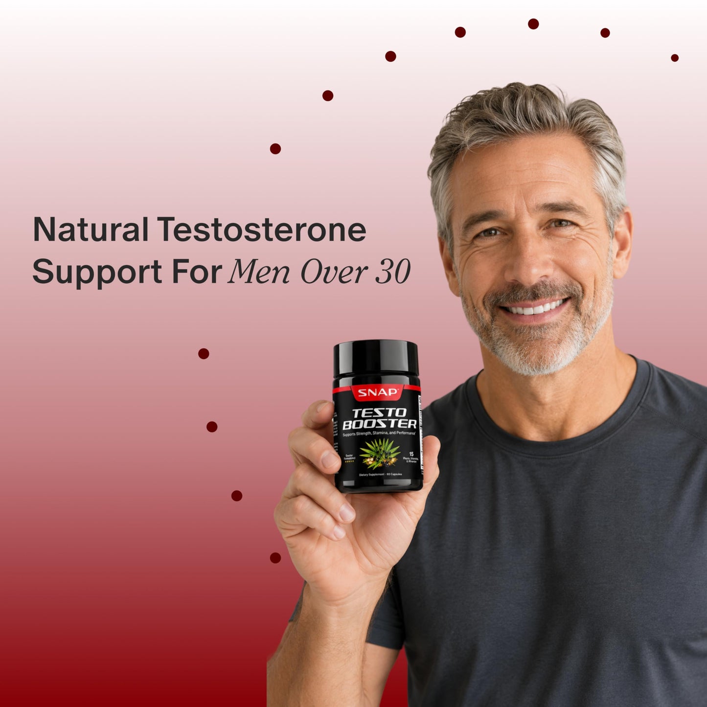 Snap Supplements Big Boy Bundle, Daily Men's Health Support, 90 Caps. Each | Includes Prostate Health with Saw Palmetto for Men, Testo Booster for Men & Nitric Oxide Booster, Vegan, Non-GMO, Gluten-Free
