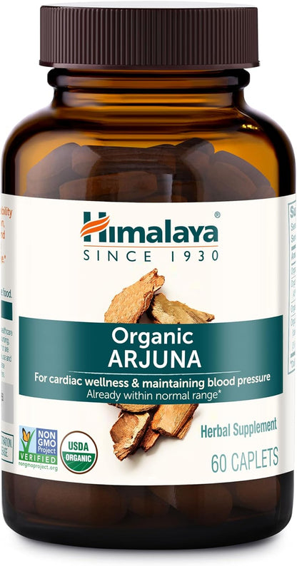 Himalaya USDA Organic Arjuna Capsules, Heart Health, 700 mg, 60 Caplets