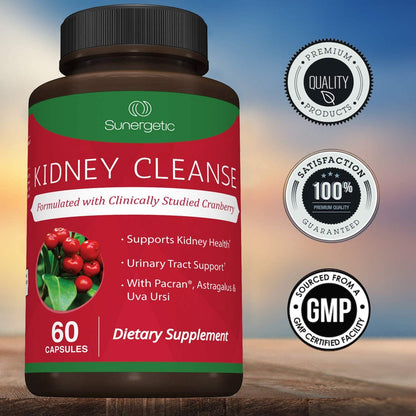 Premium Kidney Cleanse Supplement – Powerful Kidney Support Formula with Cranberry