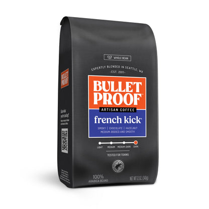 Bulletproof Original Medium Roast Whole Bean Coffee, 12 Ounces, Clean Coffee Tested for Toxins