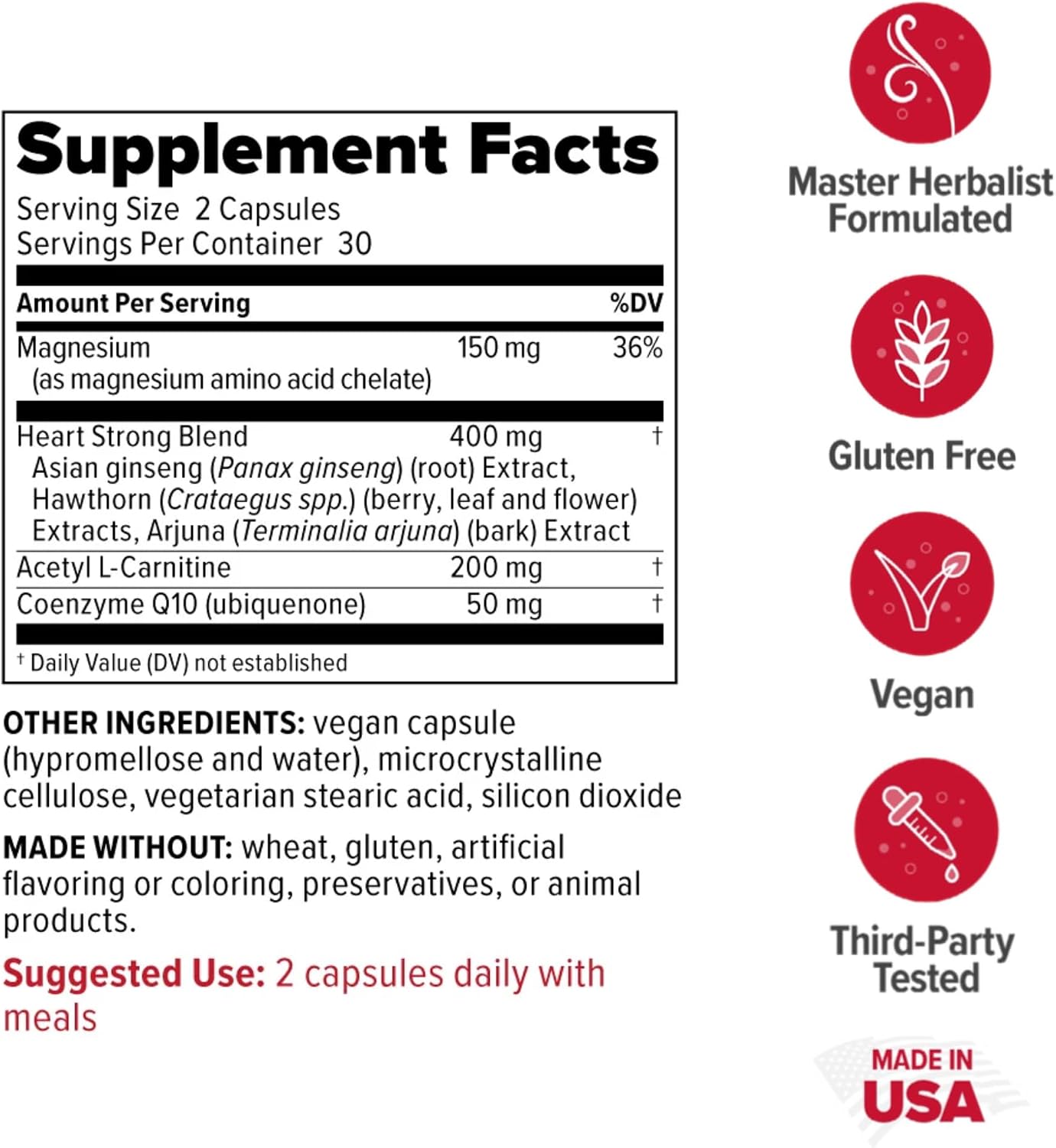 Redd Remedies Heart Strong, 60 CT