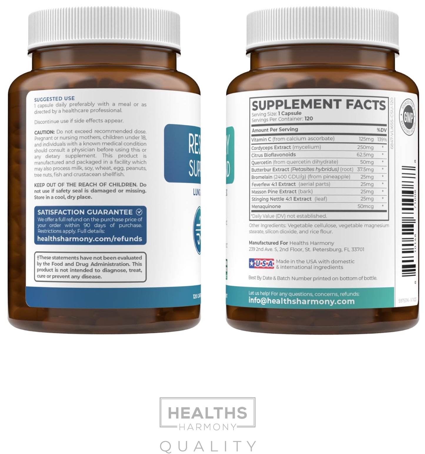 Respiratory Lung Health Supplement - Invigorating Lung Support Supplement Helps Support Clear Airways Mucus Removal and Seasonal or Year Round Detox - Vegan Herbal Non-GMO Formula (2 Months Supply)