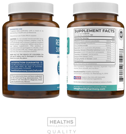 Respiratory Lung Health Supplement - Invigorating Lung Support Supplement Helps Support Clear Airways Mucus Removal and Seasonal or Year Round Detox - Vegan Herbal Non-GMO Formula (2 Months Supply)