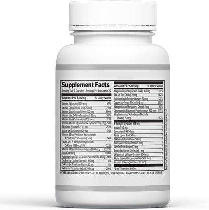 10X Health Methylated Multivitamin - 90 Capsules | Mthfr Supplement: 34-in-1 Formula, 800mcg B12, 5-MTHF & NAC, Methyl B Complex, Non-GMO