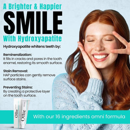 Ollie Toothpaste with Fluoride, 10% Nano Hydroxyapatite, Fresh Mint, 1 Pack