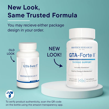 Biotics Research GTA Forte II™ Selenium Supplement with Zinc, Copper, Porcine Glandular & Rubidium, Endocrine Glands Support, Optimal Hormonal Balance, Phytochemically Bound Trace Elements 90 Capsules