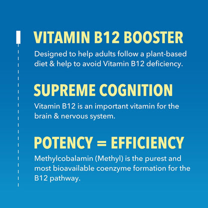 Organic Vitamin B12 Liquid Drops, Strawberry, Enhanced Energy, 1 Fl Oz | USDA Organic Vitamin B12 Liquid Drops, Highly Bioavailable Methylcobalamin for Nervous System Support, 30 Servings, Non-GMO