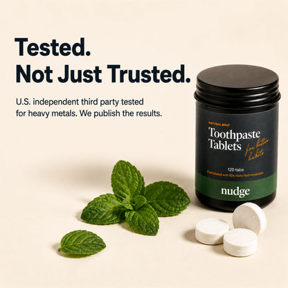 Nudge 10% Nano Hydroxyapatite Toothpaste, Natural Mint, 4.5 oz, Pack of 2