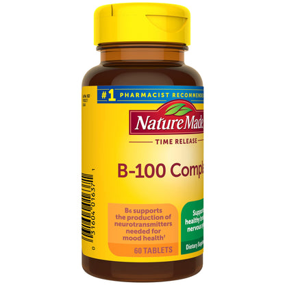 Nature Made Time Release Vitamin B-100 High Potency B Complex, Dietary Supplement