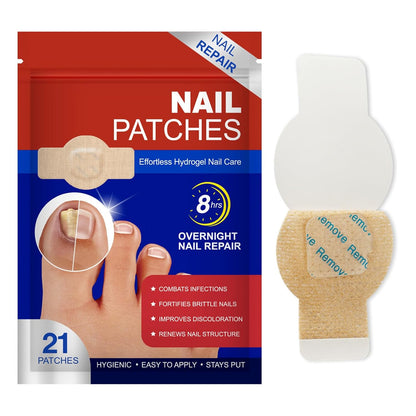 Nail Patches, 21 Pcs Toenail Care Patches Overnight Nail Care, Support the Appearance of Dry, Rough, & Brittle Toenails, Moisturizing Dry Nails for Men and Women
