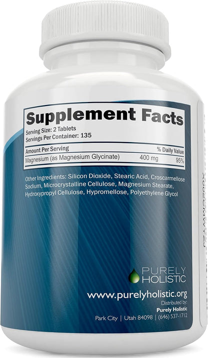 Magnesium Taurate 400mg + Magnesium Glycinate 400mg - High Absorption & Highly Bioavailable - Vegan Bundle - 270 + 270 Tablets