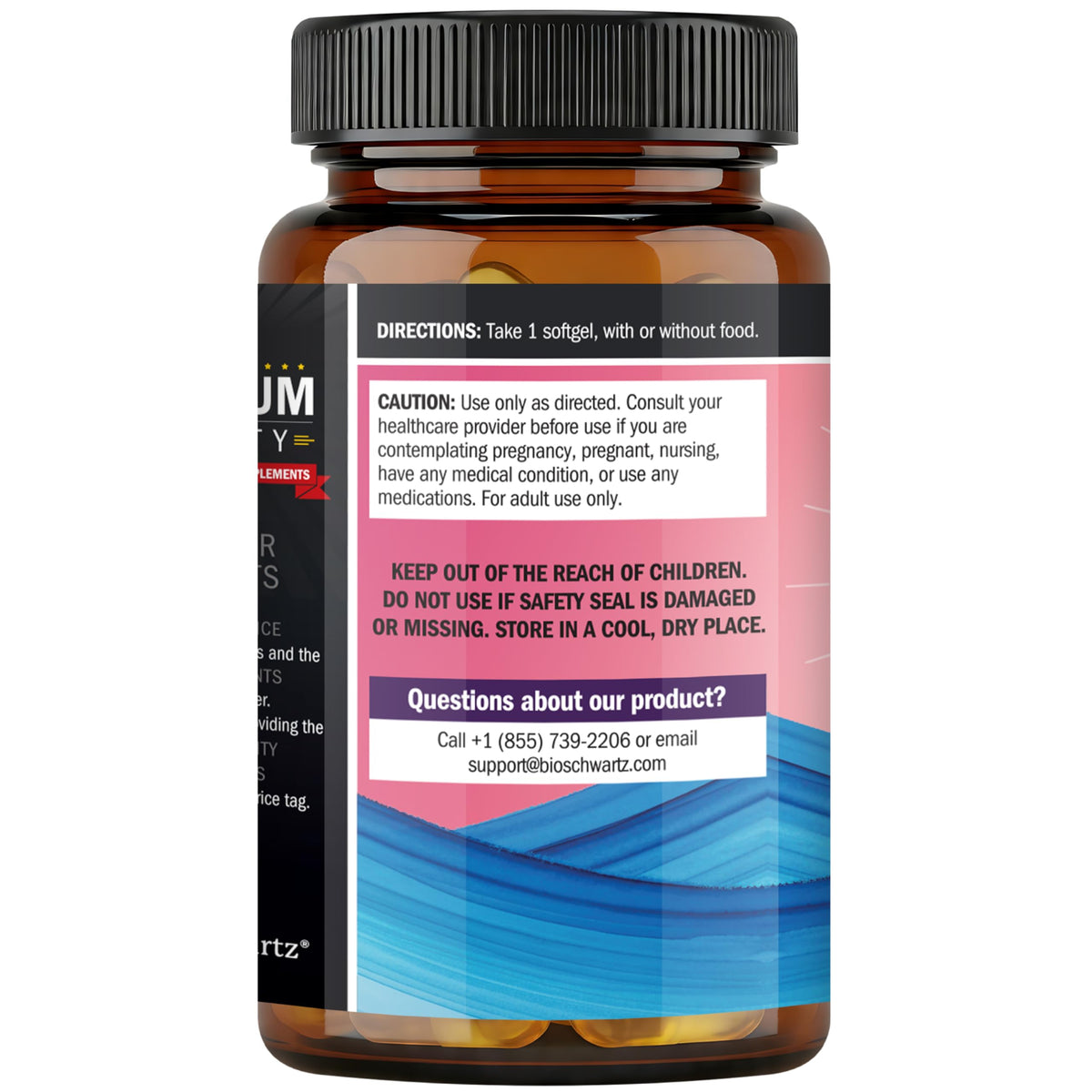 Triple Strength Omega 3 Fish Oil 3000mg for Women and Men, 90 Softgels