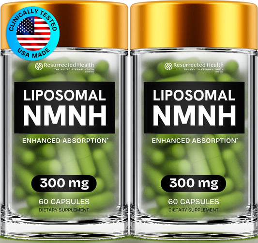 Liposomal NMNH Supplement 300mg – Boosts NAD Anti-Aging, Energy & Focus – NMM Capsules Alternative to for Cellular Vitality – Third-Party Tested, 60 Vegan Capsules | 1 Pack