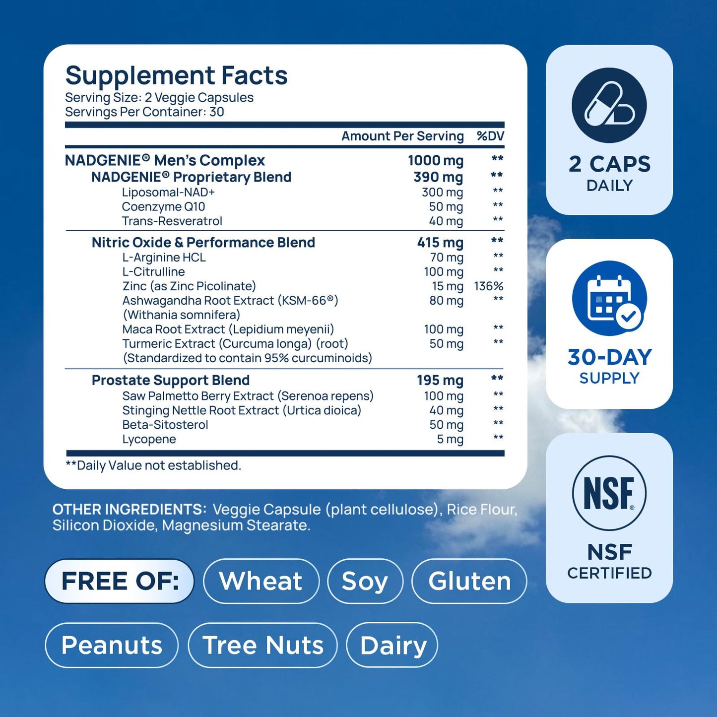 NAD Supplement for Men – Liposomal NAD+ NMN Alternative Nitric Oxide Prostate Health Supplements with Resveratrol, CoQ10, L Citrulline and Lycopene for Anti-Aging & Cellular Energy Support 60 Capsules